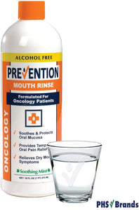 Prevention Oncology Mouth Rinse | Alcohol Free - Specially Formulated for Patients Undergoing Oncology Treatment, Value 4-Pack