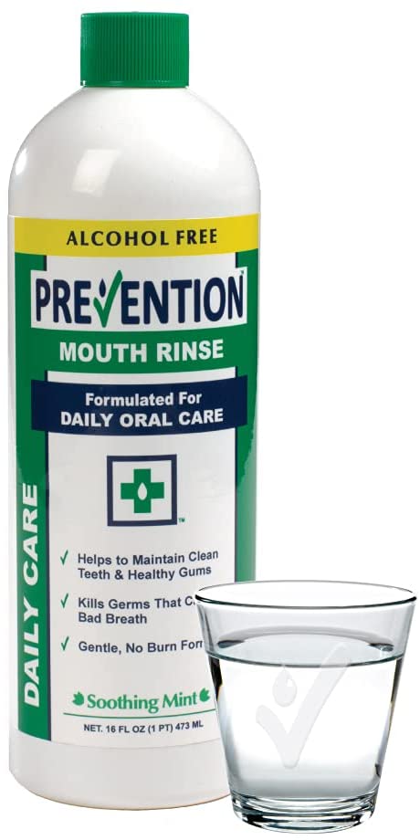 Prevention Daily Care Mouthwash 16 Ounce | Zero Alcohol Mouthwash | Gentle Hydrogen Peroxide Mouthwash