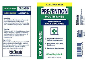 Prevention Daily Care Mouthwash 16 Ounce | Zero Alcohol Mouthwash | Gentle Hydrogen Peroxide Mouthwash