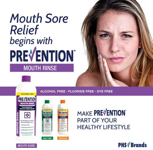 Prevention Mouth Sore Mouth Rinse | Canker Sore Treatment - 4 Pack